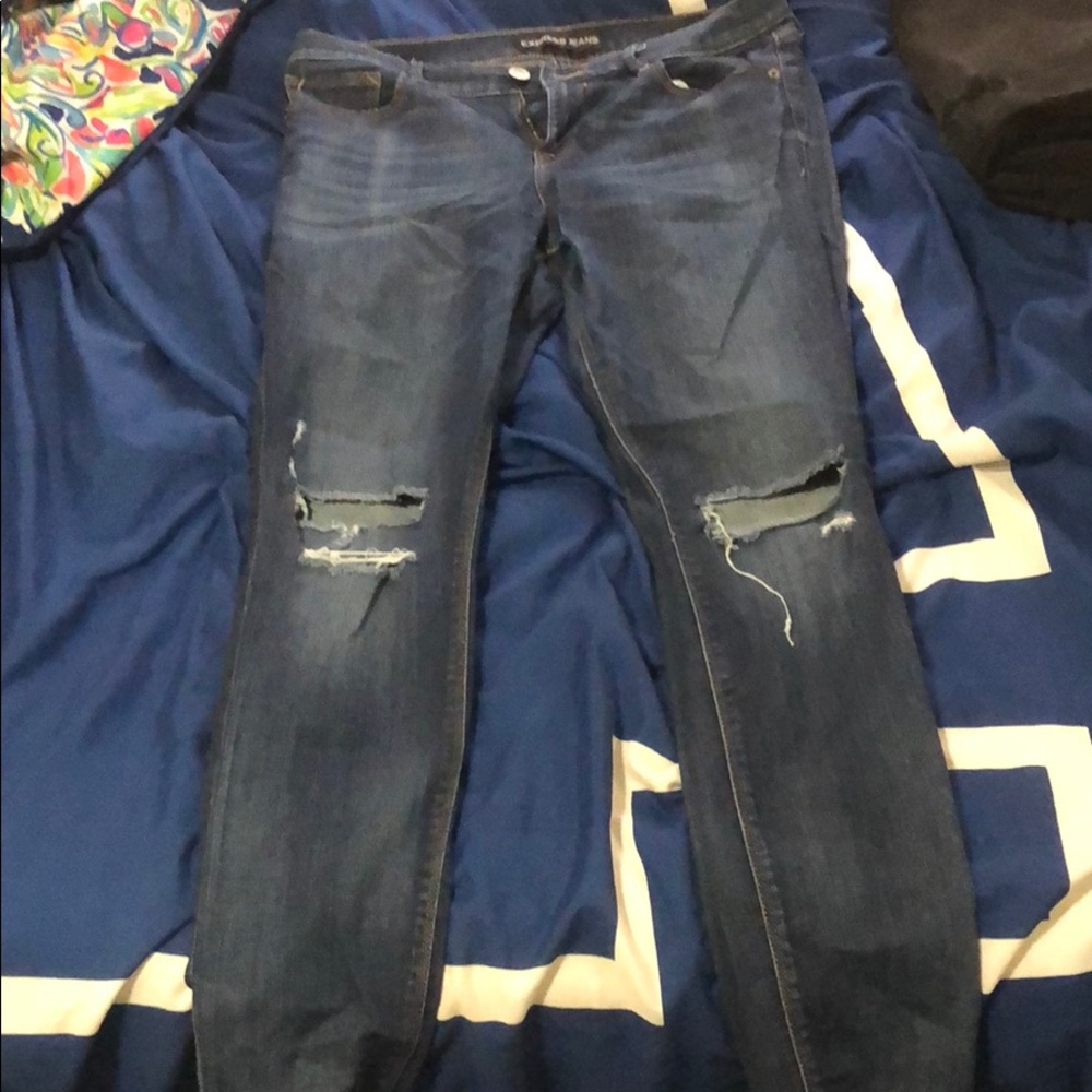 Distressed jeans